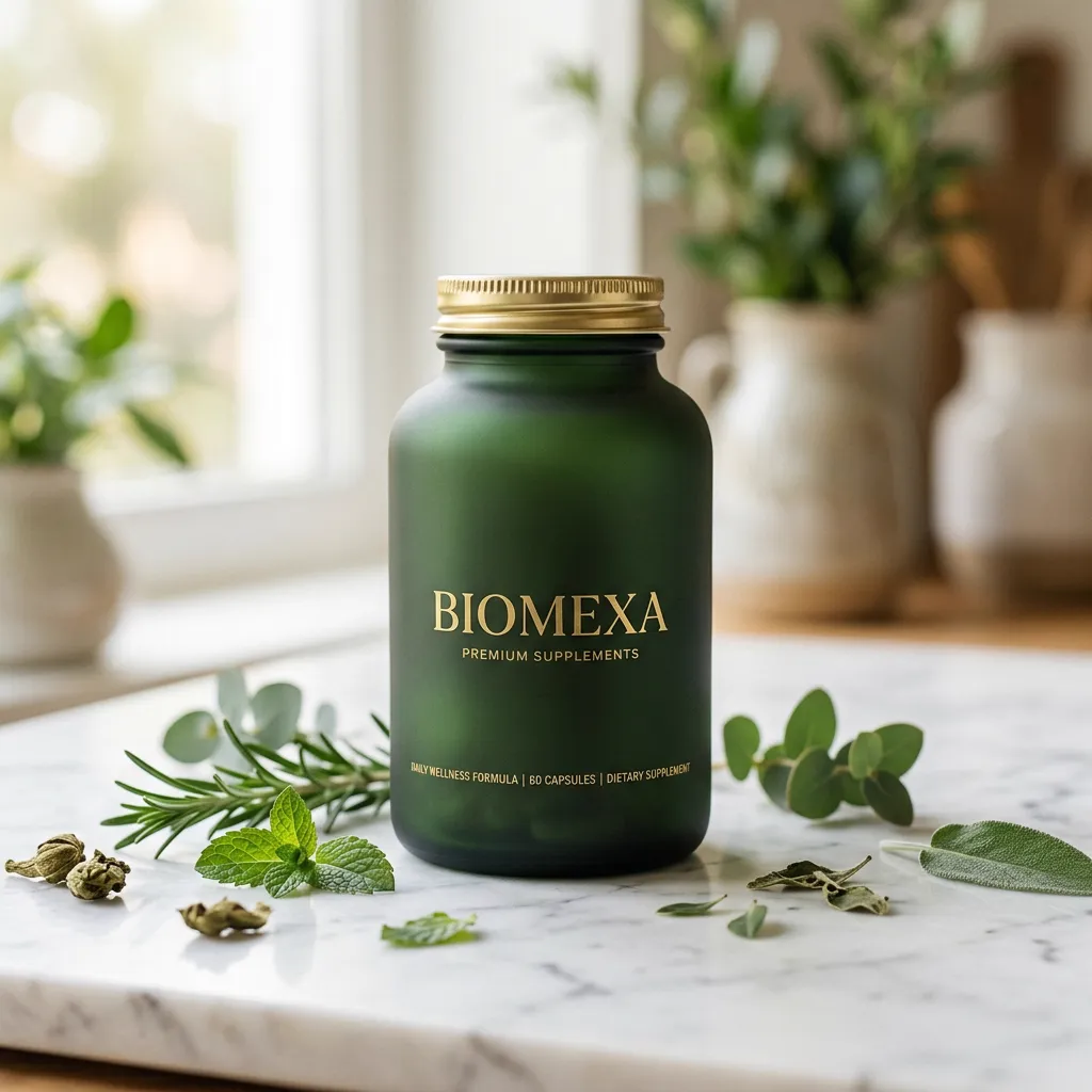 Biomexa Equilibrium Gut Health supplement bottle